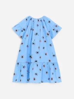 Kleid aus Baumwollmusselin mit Volants