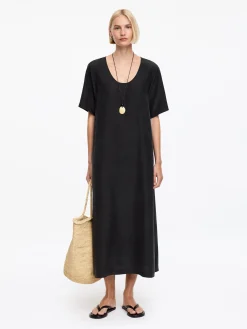 Kleid aus gewaschener Seide