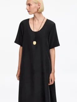 Kleid aus gewaschener Seide