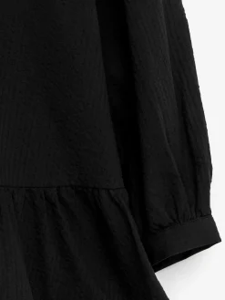 Kleid aus Leinen und Baumwolle