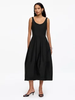 Kokonförmiges Taftkleid