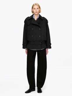 Kurzer Oversize-Trenchcoat