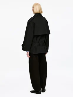 Kurzer Oversize-Trenchcoat