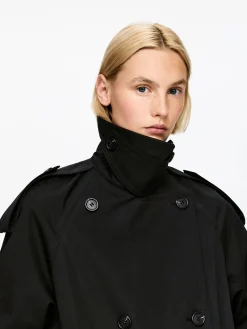Kurzer Oversize-Trenchcoat