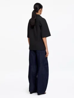 Kurzärmlige Hemdbluse