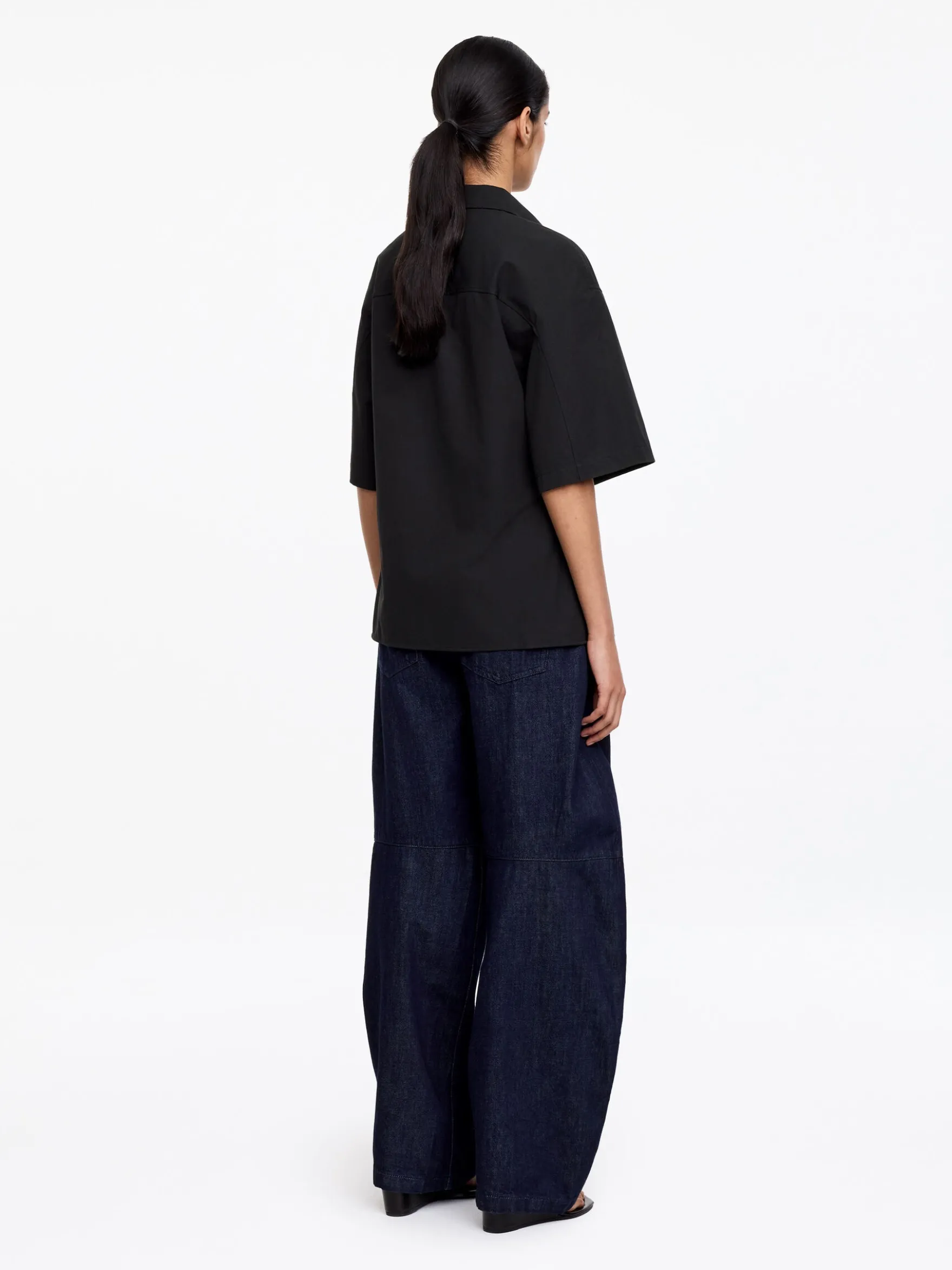 Kurzärmlige Hemdbluse