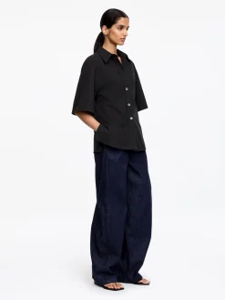 Kurzärmlige Hemdbluse