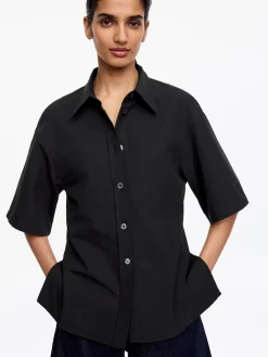 Kurzärmlige Hemdbluse