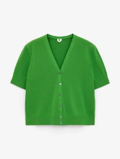 Kurzärmlige Strickjacke