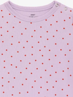 Kurzärmliger gerippter Jersey-Strampler