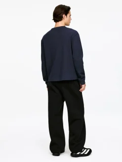 Langarmshirt mit Waffelstruktur