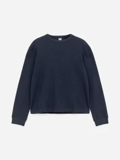 Langarmshirt mit Waffelstruktur