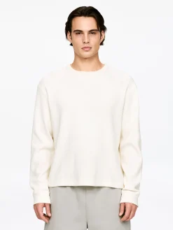 Langarmshirt mit Waffelstruktur