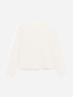 Langarmshirt mit Waffelstruktur