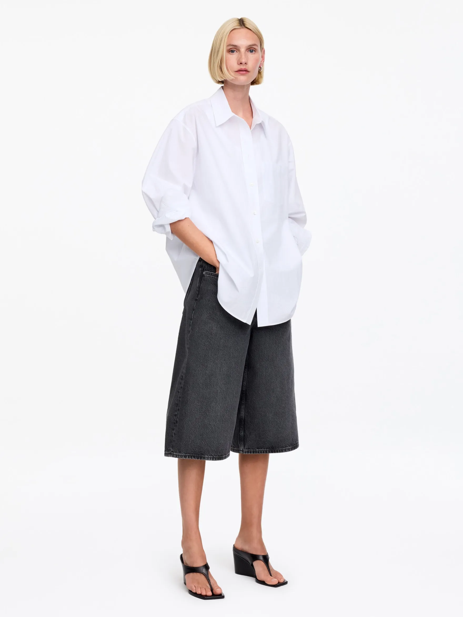 Lange Jeansshorts
