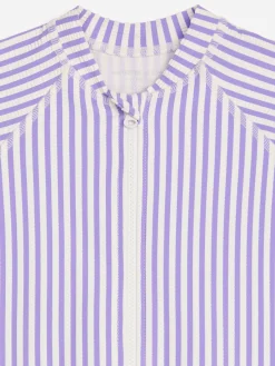 Langärmliger Seersucker-Schwimmanzug mit UV-Schutz
