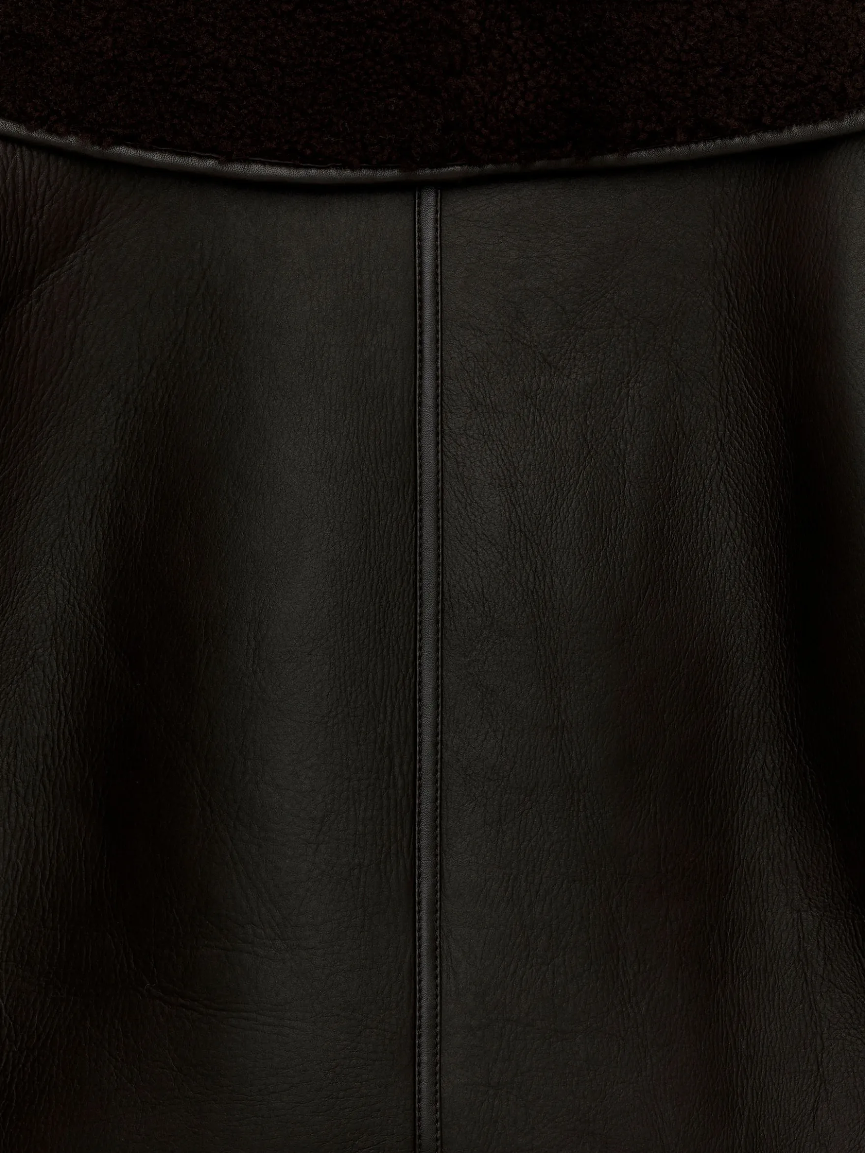 Lederjacke mit Shearling-Futter