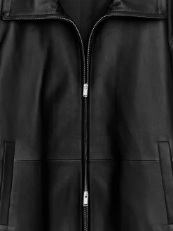 Lederjacke mit Stehkragen