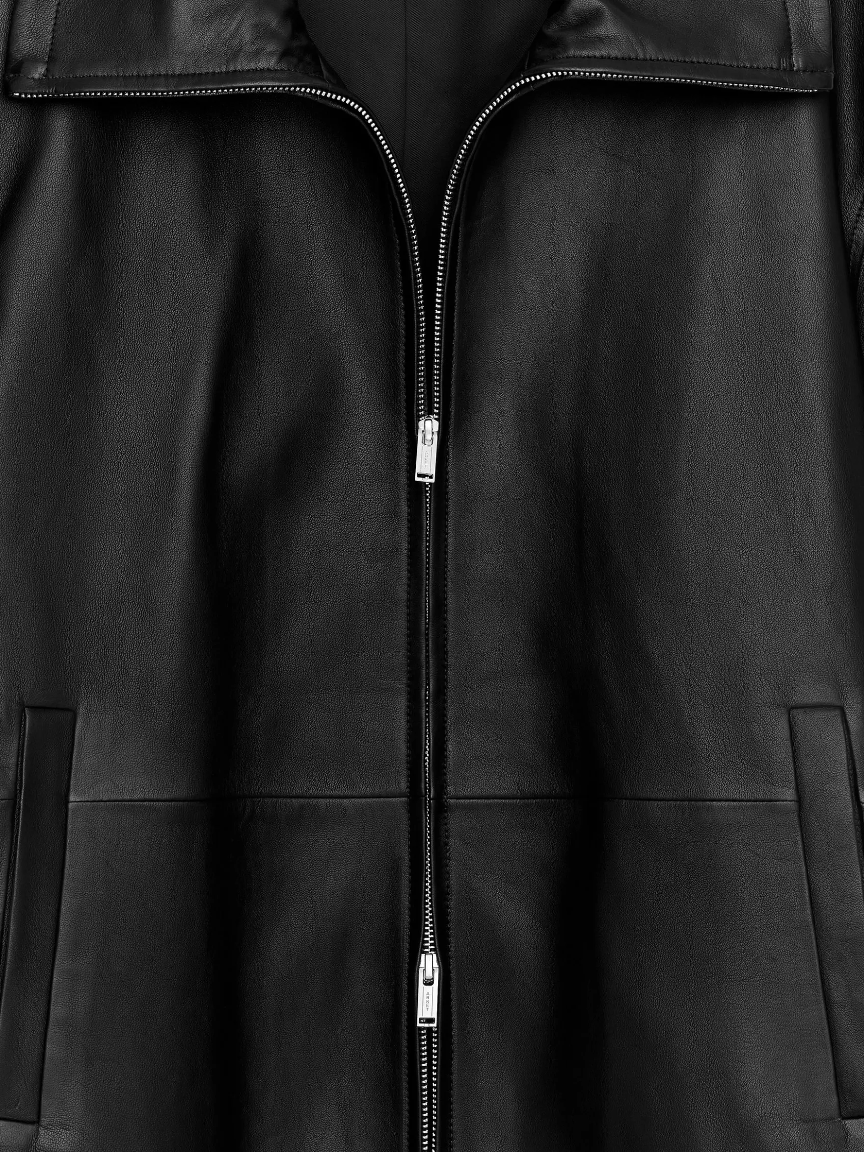 Lederjacke mit Stehkragen