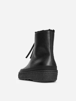 Lederstiefel mit Reißverschluss
