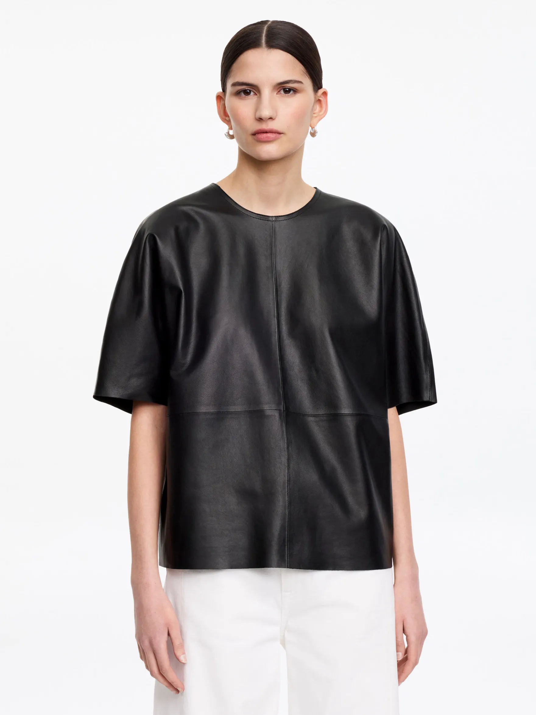 Leder-T-Shirt