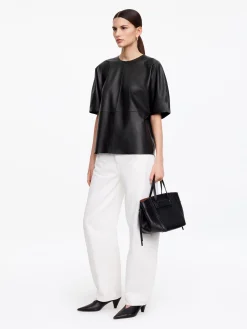 Leder-T-Shirt