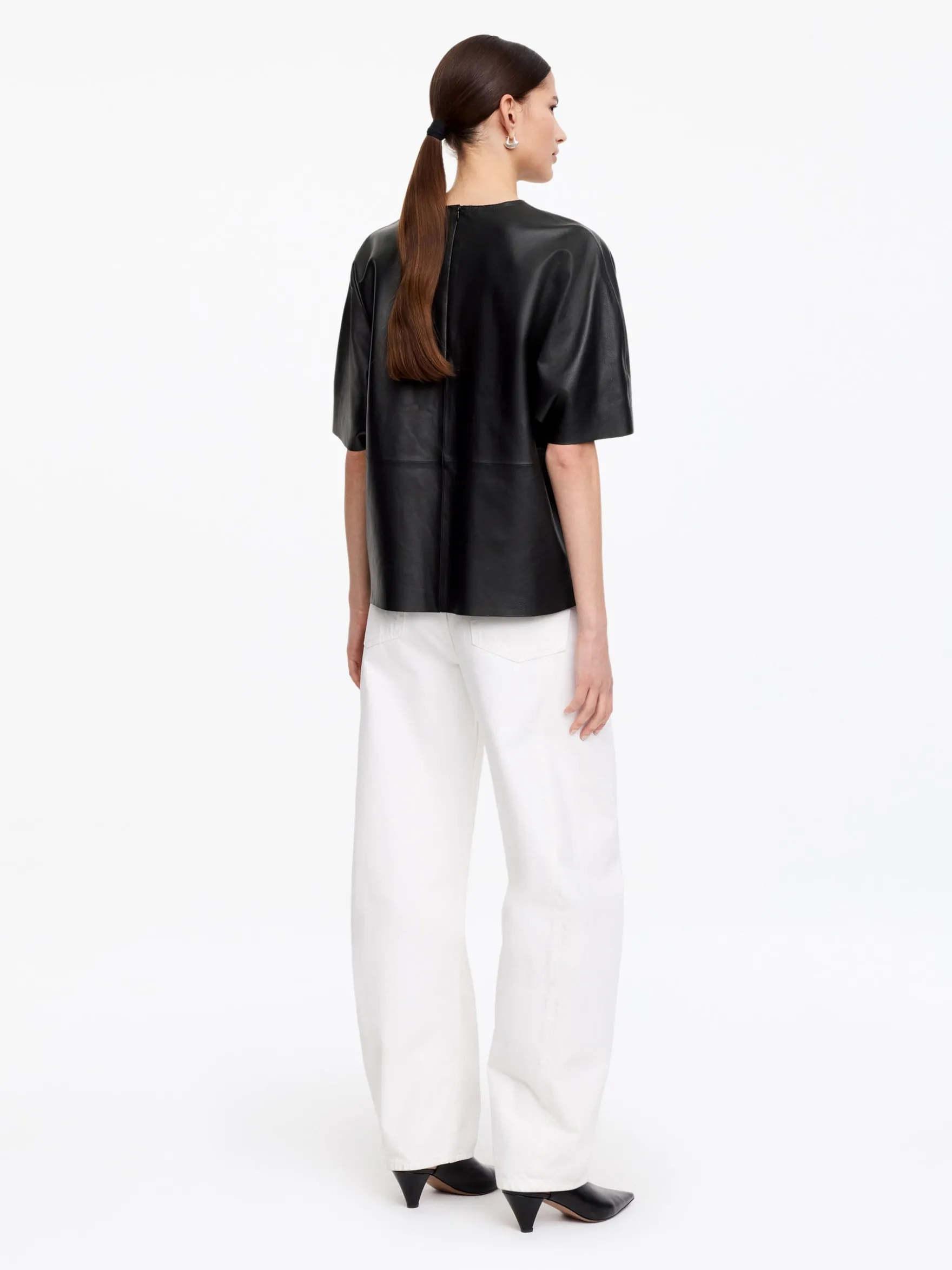 Leder-T-Shirt