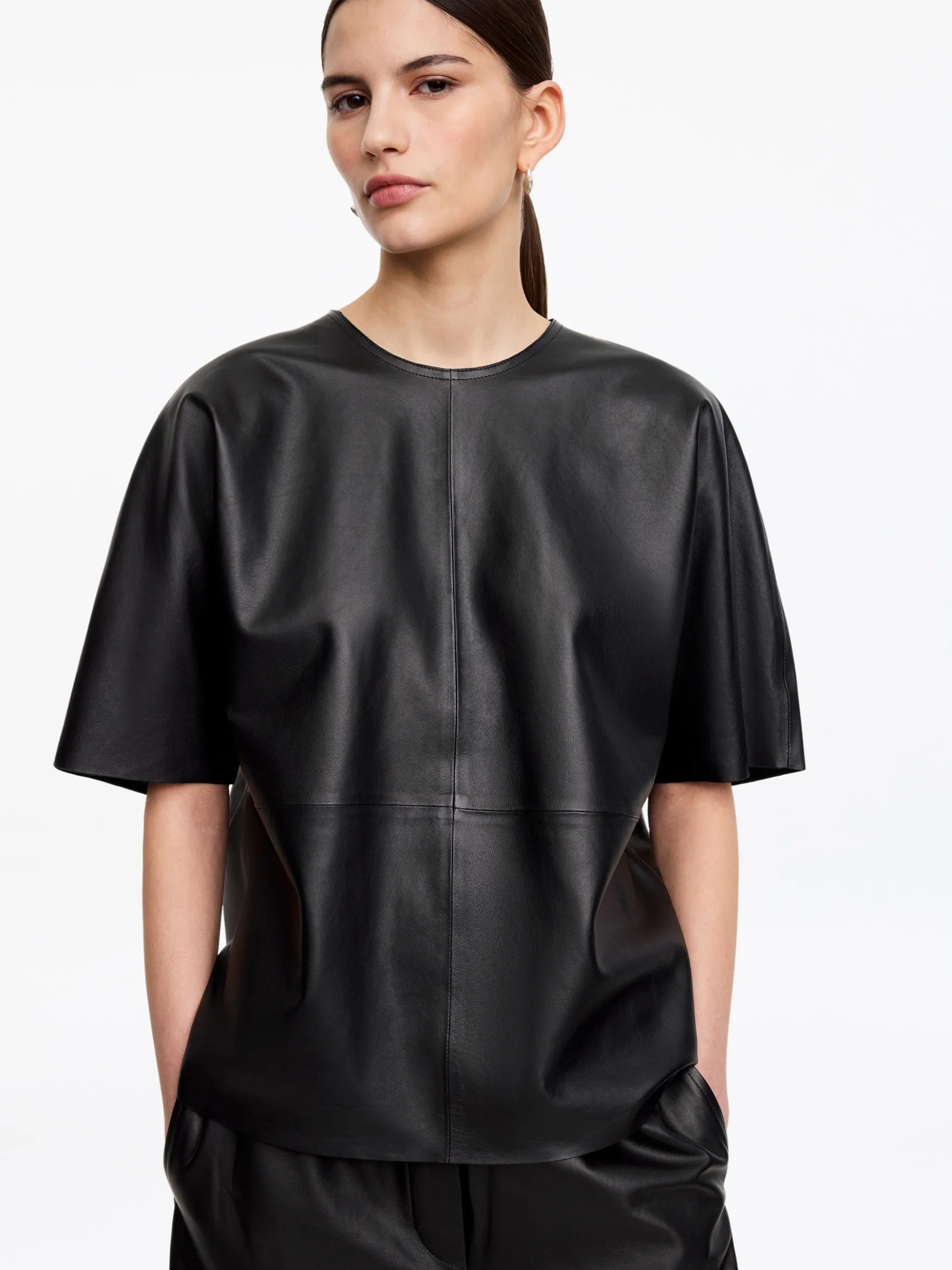 Leder-T-Shirt
