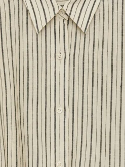 Leinenkleid mit Wickeldetail