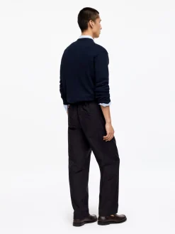 Lockere Hopsack-Hose aus Baumwolle