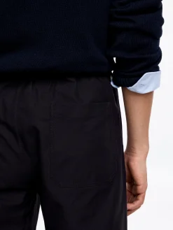 Lockere Hopsack-Hose aus Baumwolle