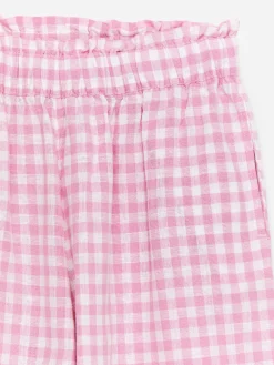 Lockere Hose aus Baumwolle und Leinen