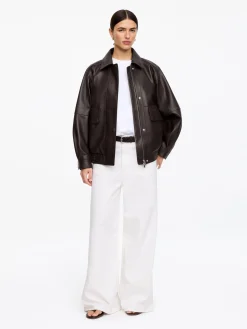 Lockere Lederjacke