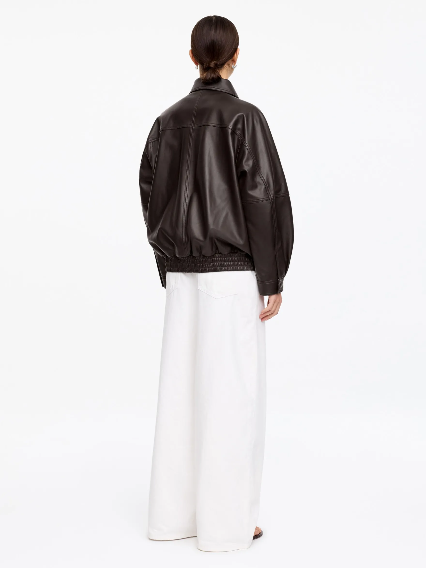 Lockere Lederjacke