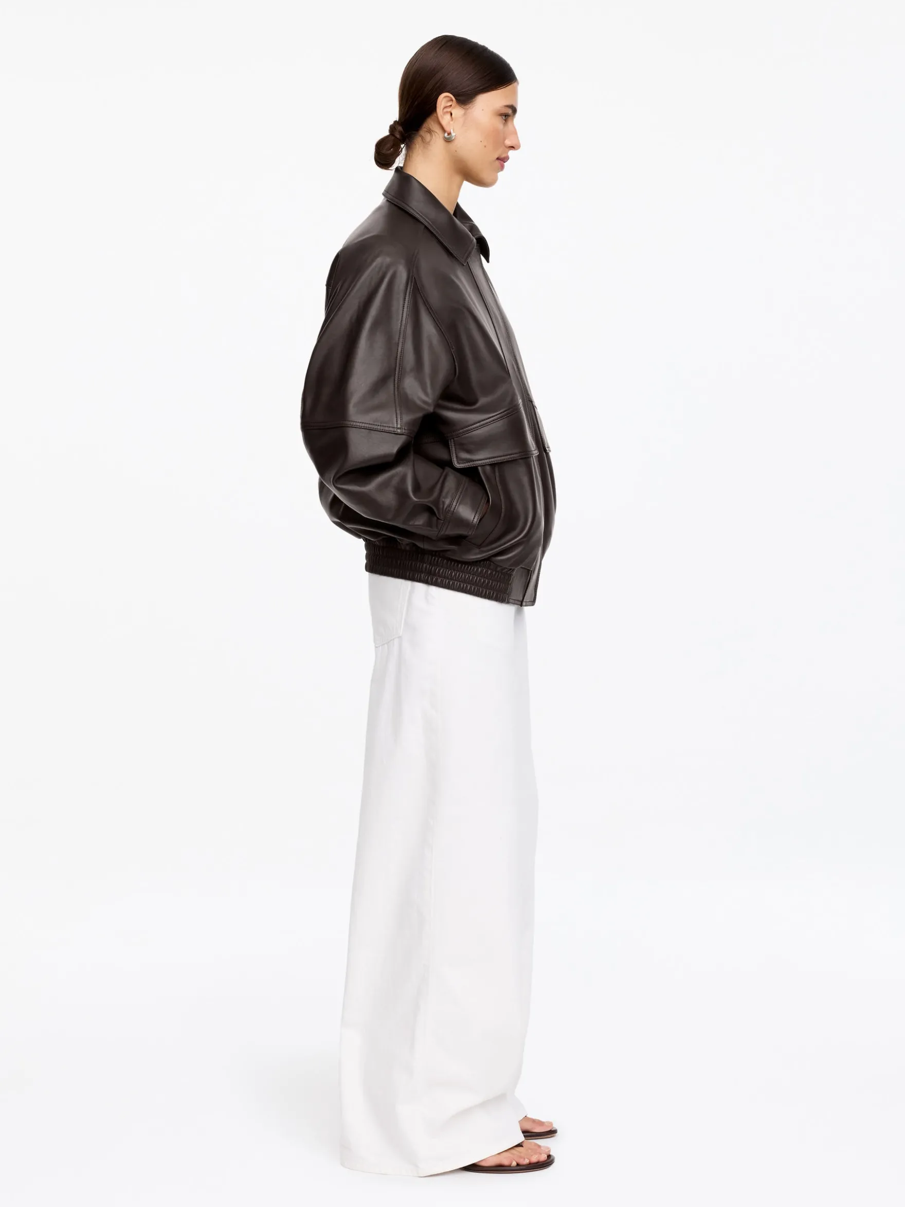 Lockere Lederjacke