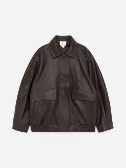 Lockere Lederjacke