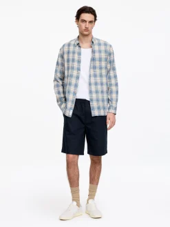 Lockere Shorts aus Baumwolle und Leinen