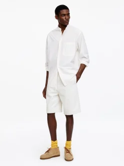 Lockere Shorts aus Baumwolle und Leinen
