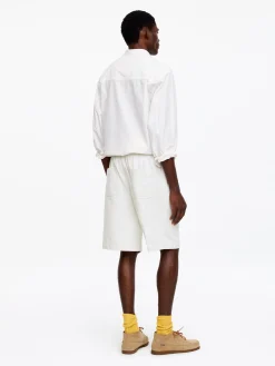 Lockere Shorts aus Baumwolle und Leinen