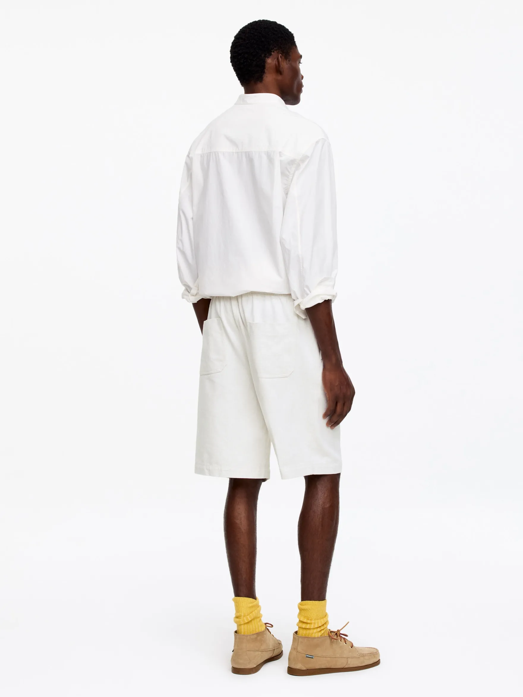 Lockere Shorts aus Baumwolle und Leinen
