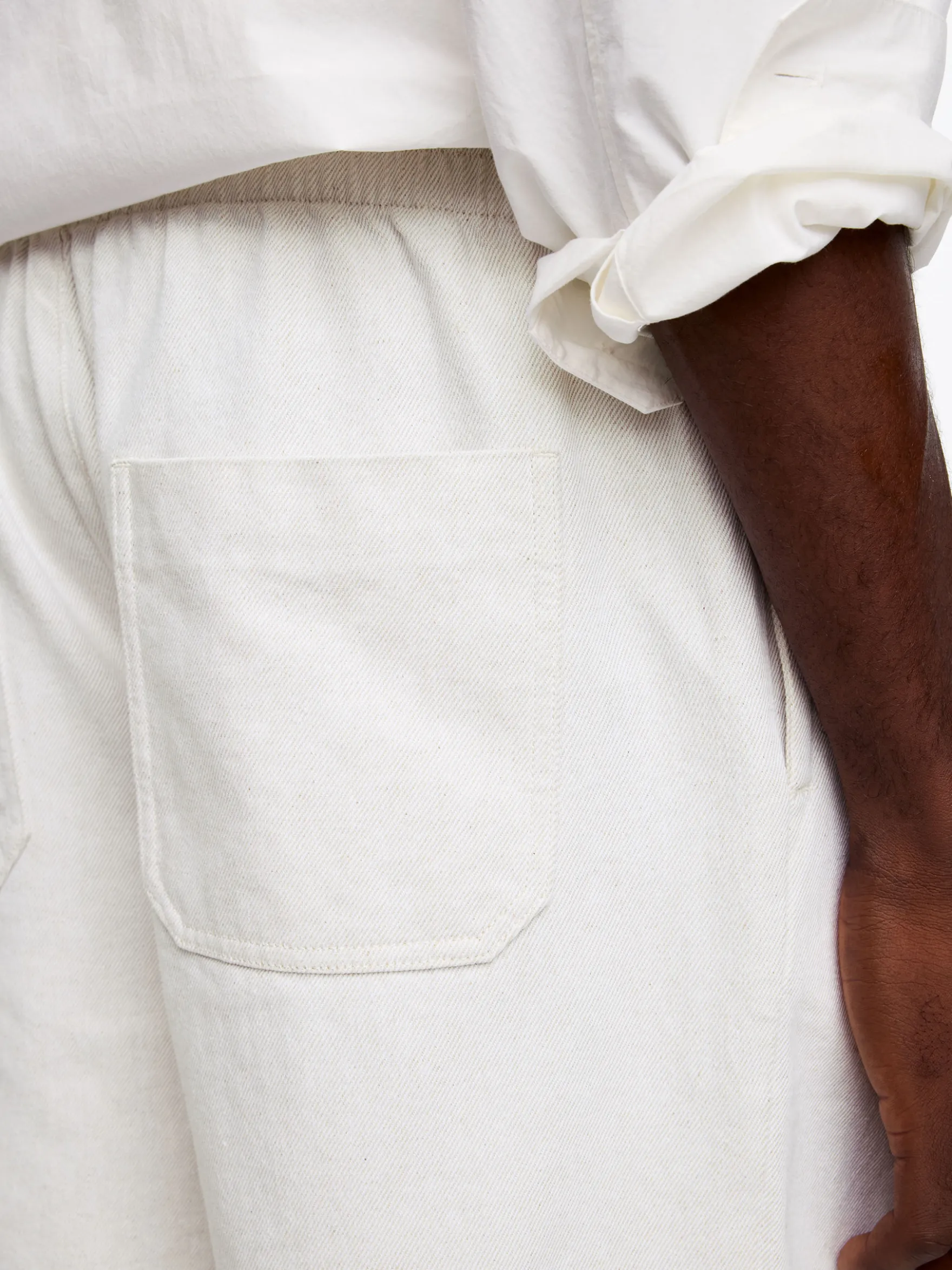 Lockere Shorts aus Baumwolle und Leinen
