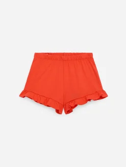 Lockere Shorts mit Rüschen