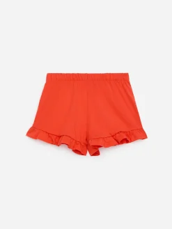 Lockere Shorts mit Rüschen