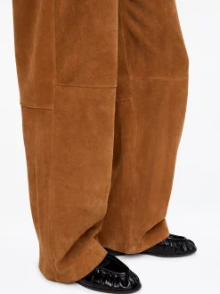 Lockere Velourslederhose