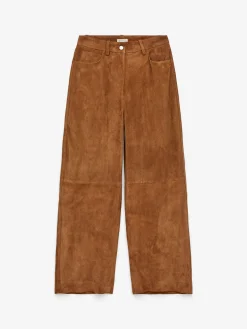 Lockere Velourslederhose