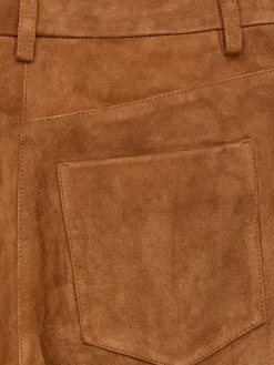 Lockere Velourslederhose