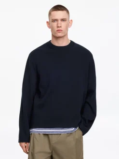 Lockerer Pullover aus Baumwollmischgewebe