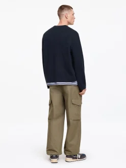 Lockerer Pullover aus Baumwollmischgewebe