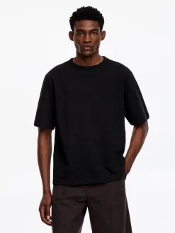 Lockeres Bouclé-T-Shirt