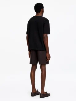 Lockeres Bouclé-T-Shirt